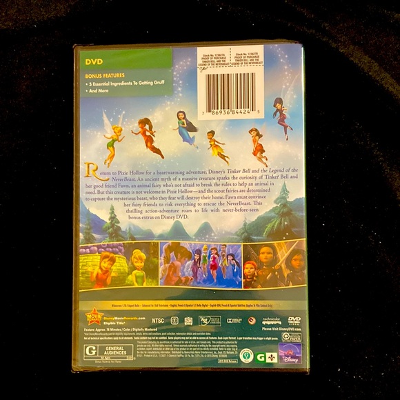 Disney TinkerBell and the Legend of the Neverbeast DVD - Picture 2 of 2